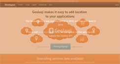 Desktop Screenshot of developers.geoloqi.com